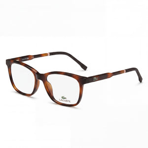 Lacoste L3648 Havana Rectangle Eyeglasses Unisex, Plastic frame
