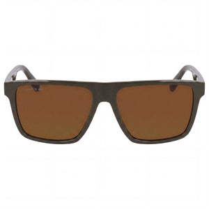 Lacoste L6027s Rectangle Sunglasses Unisex — front view, Plastic frame