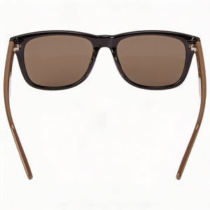 Lacoste L734s Square Sunglasses Unisex — side view, Non-Polarized Brown lens