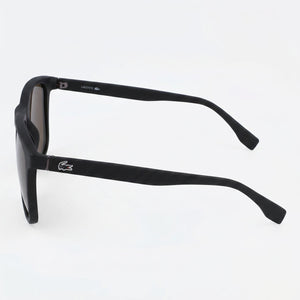 Lacoste L860SP 002 Square Sunglasses Unisex — side view, Polarized Brown lens