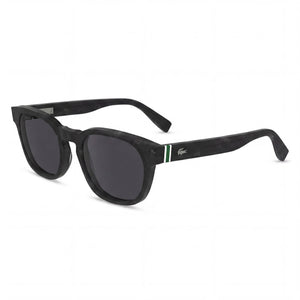 Lacoste Modern Heritage Black Rectangle Sunglasses for Men, Havana Grey lens