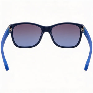 Lacoste Wayfarer Rectangle Sunglasses Unisex — side view, Non-Polarized Blue lens
