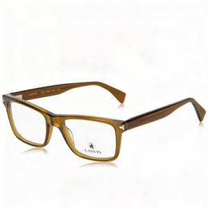 Lanvin LNV2612 Brown Rectangle Eyeglasses Unisex, Acetate frame
