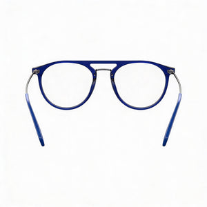 Levi's 103450 Round Eyeglasses Unisex — side view, Blue Polyamide temples