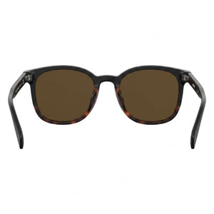 Levi's Black Rectangle Sunglasses for Men — interior view, Non-Polarized lens detail