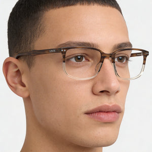 Levi's Brown Horn Eyeglasses Men — lifestyle wear, everyday errands and city walking