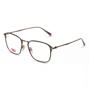 Levi's Classic Brown Rectangle Sunglasses for Men, Clear lens