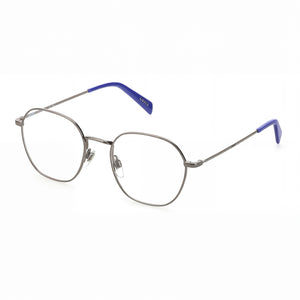 Levi's LV 1009 Silver Round Eyeglasses Unisex, Metal frame