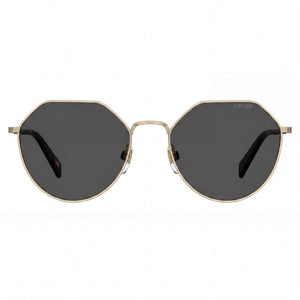 Levi's Lv 1020/S Geometric Sunglasses for Women — front view, Stainless Steel frame