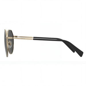 Levi's Lv 1020/S Geometric Sunglasses Women — side view, Non-Polarized Gold lens