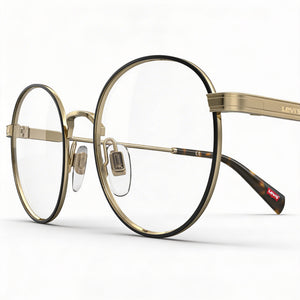 Levi's Lv 1030 Round Eyeglasses for Unisex — front view, Alloy Steel