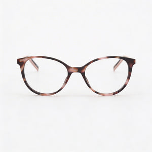 Levi's Lv 1031 Oval Eyeglasses Women — side view, Pink Havana Plastic temples