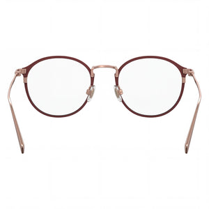 Levi's Lv 5001 Round Eyeglasses Men — side view, Red Metal temples