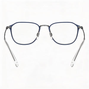 Levi's LV 5010 Oval Eyeglasses Men — side view, Blue Metal temples