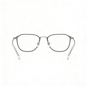 Levi's Lv 5010 Square Eyeglasses Men — side view, Silver Metal temples