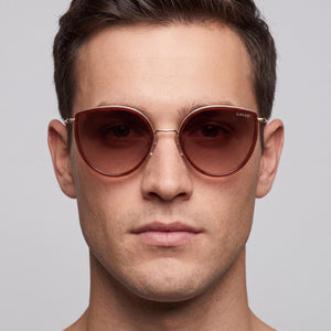 Levi's LV 5011 Round Sunglasses for Men — interior view, Non-Polarized lens detail