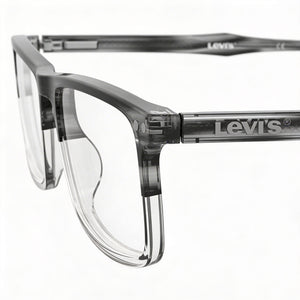Levi's LV 5020 Rectangle Eyeglasses Men — side view, Gray Polymethyl Methacrylate temples