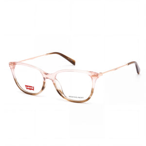 Levi's LV 5021 Pink Horn Rectangle Eyeglasses for Men, ECO PMMA frame