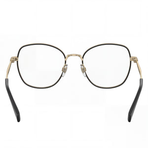 Levi's Lv 5023 Square Eyeglasses Women — side view, Black Stainless Steel temples