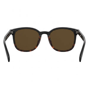 LEVI'S LV 5024/S Rectangle Sunglasses for Men — interior view, Clear Demo Lenses lens detail