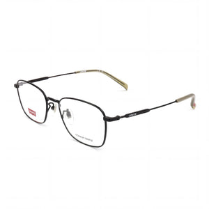 Levi's LV 7048/F/LEV Black Square Eyeglasses for Men, Metal frame