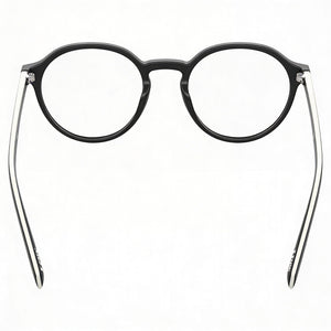 Levi’s Panthos Round Eyeglasses Men — side view, Black ECO PMMA temples