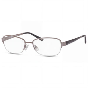 Liz Claiborne 611 Ruthenium Rectangle Eyeglasses for Men, Metal frame