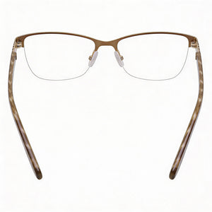 Liz Claiborne 615 Cat Eye Eyeglasses for Women — front view, Metal