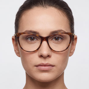 Longchamp 2727 Brown Horn Eyeglasses Women — lifestyle wear, library reading and research hours