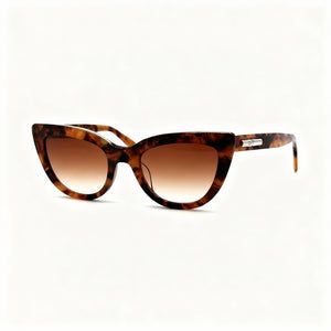 Longchamp Classic Rectangle Sunglasses Women — side view, Gradient Light Brown lens