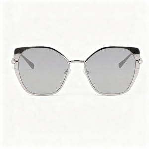 Longchamp LO175S Square Sunglasses Women — side view, Non-Polarized Silver lens