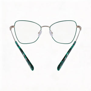 Longchamp LO2157 Butterfly Eyeglasses Men — side view, Gold Metal temples