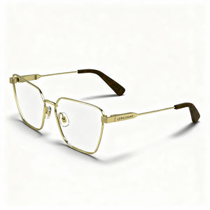 Longchamp Lo2164 Gold Square Eyeglasses for Women, Metal frame