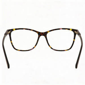 Longchamp LO2613 Cat Eye Eyeglasses Unisex — side view, Havana Plastic temples