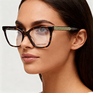 Longchamp LO2689 59248 Rectangle Eyeglasses for Women — interior view, Polycarbonate demo lenses