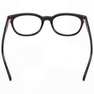 Longchamp LO2693 Square Eyeglasses Women — side view, Black/White Plastic temples