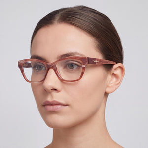 Longchamp Lo2697 Rectangle Eyeglasses for Women — interior view, Polycarbonate demo lenses