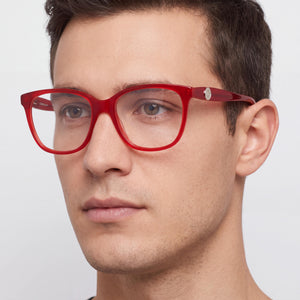 Longchamp Lo2715 Red Eyeglasses Men — lifestyle wear, open-plan office use