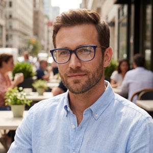 Longchamp LO2718 Blue Eyeglasses Men — lifestyle wear, office and reading