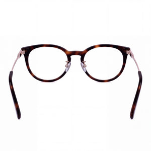 Longchamp Lo2720 Rectangle Eyeglasses Men — side view, Havana Acetate temples