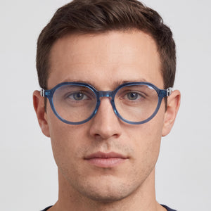 Longchamp Lo2730 Round Eyeglasses for Men — interior view, Polycarbonate demo lenses