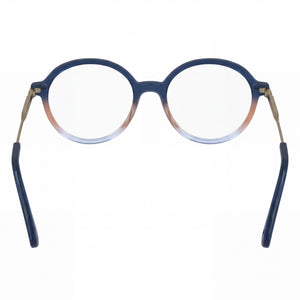 Longchamp Lo2736 Round Eyeglasses for Women — interior view, Polycarbonate demo lenses