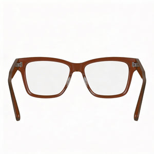 Longchamp LO2737 Rectangle Eyeglasses Men — side view, Brown 140mm temples