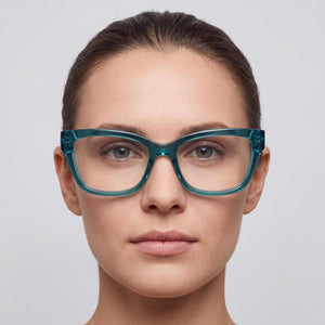 Longchamp Lo2738 Blue Eyeglasses Women — lifestyle wear, morning news and coffee routines