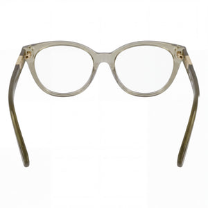 Longchamp LO2764 Cat Eye Eyeglasses Women — side view, Brown Acetate temples