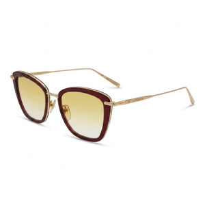 Longchamp LO638S Red Cat Eye Sunglasses for Women, Ruby lens