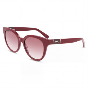 Longchamp LO697S 59349 Red Cat Eye Sunglasses for Women, Burgundy lens