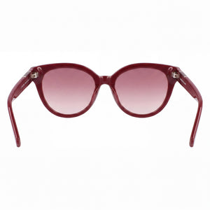 Longchamp LO697S 59349 Cat Eye Sunglasses Women — side view, Non-Polarized Burgundy lens