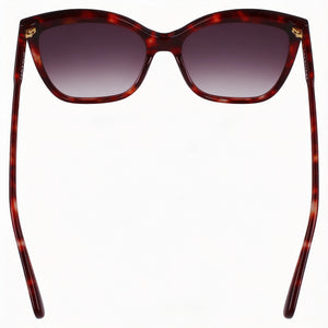 Longchamp LO729S Cat Eye Sunglasses Women — side view, Non-Polarized Red Havana lens