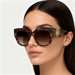 Longchamp LO740S Square Sunglasses Women — side view, Non-Polarized lens detail